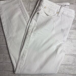 Talbots Flawless Women's Slim Ankle Denim Jeans White EUC 14😍